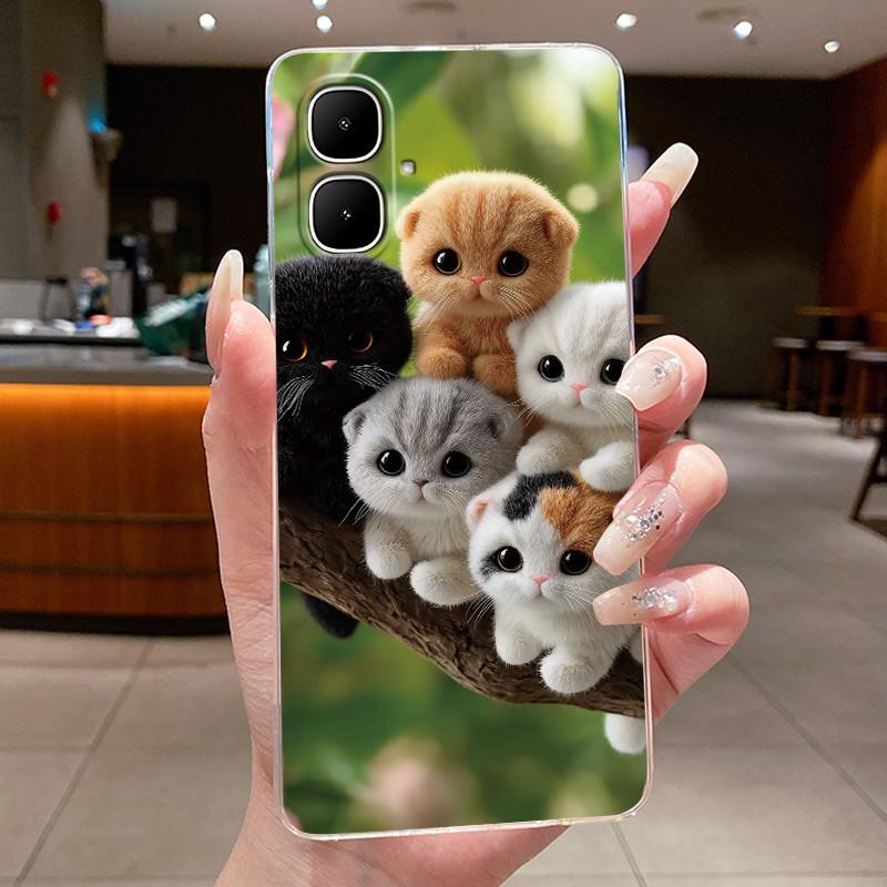 For Tecno Spark Go 2 Cover Case Luxury Dragon Cute Cool Boys Girls Soft TPU Bumper KM4 Techno Spark Go 2 Transparent Phone Case