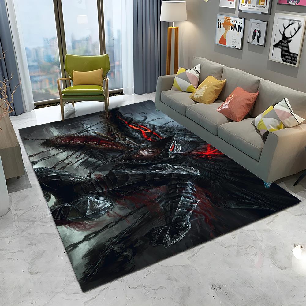 3D Calssic Berserk Anime Cartoon Carpet Rug for Home Living Room Bedroom Sofa Doormat Decor,kid play Area Rug Non-slip Floor Mat