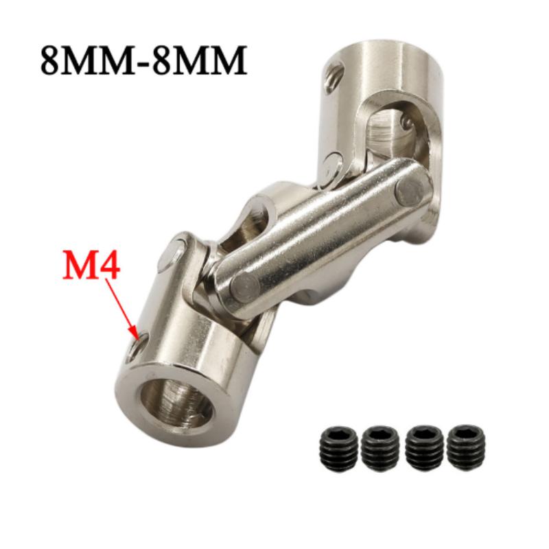 1 ks Třídílná univerzální kloubová spojka 4/5/6/8/10 mm Ocel 45# Spojka hřídele pro loď a auto se šroubem Kovový kardanový kloub