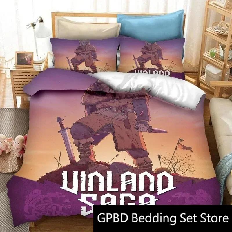 3D Print Anime Vinland Saga Bedding Set Double Twin King Duvet Cover Comforter Pillowcase Boys Girls Adults Bedroom