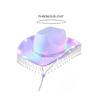 Halloween Panama Hat Sparkly Glowing Cowboy Hats Strass Pendant for Women