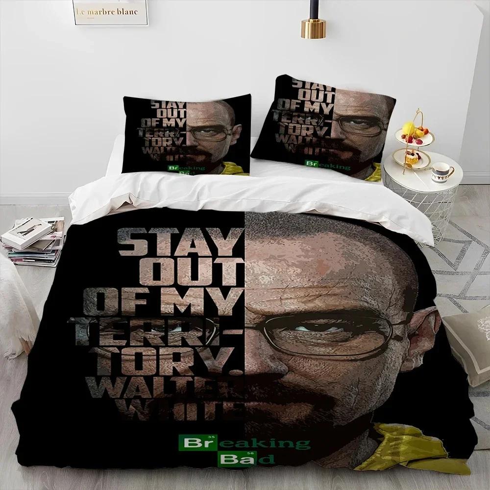 

3D Breaking Bad Walter Hartwell Comforter Bedding SetDuvet Cover Bed Set Quilt Cover PillowcaseKing Queen Size Bedding Set Kid US King(264*228cm)3pcs