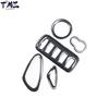 Center Console Panel Black Carbon Fiber Car Interior Sticker Suitable for Mercedes-Benz Smart Fortwo 453 LHD 2015-2018