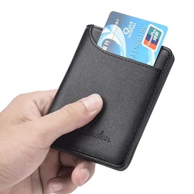 New Super Slim Wallet Soft High Quality PU Leather Mini Credit Card Purse Card Holder for Men Thin Small Short Skin Wallets