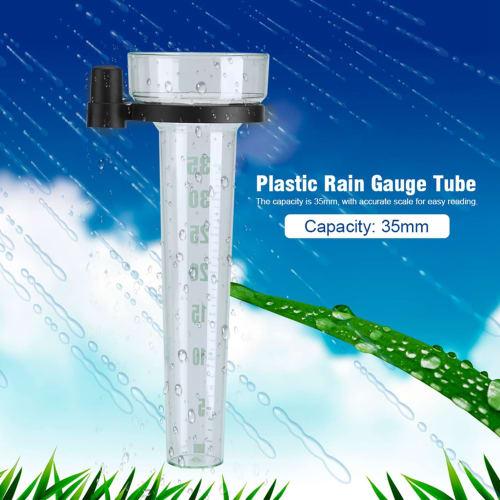 Rain Gauge, Simple Rain Gauge, Rain Gauge Tube, 35mm, Measures Rainfall, Underground, For Outdoors, Gardens, and Home Use