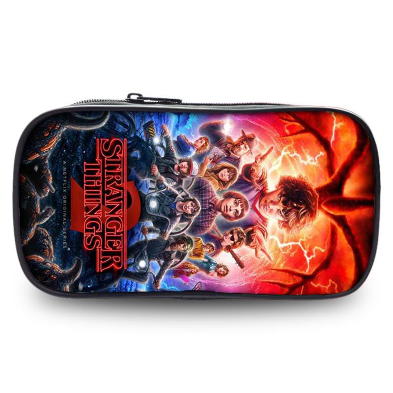 Stranger Things Pencil Case With Nylon Material For Students And Kids