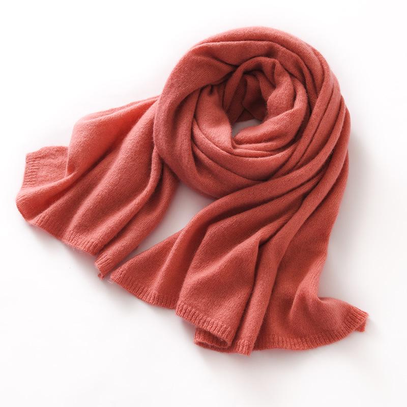 Unisex Cashmere Scarf: Cozy Autumn Winter Knit Neck Gaiter & Shawl