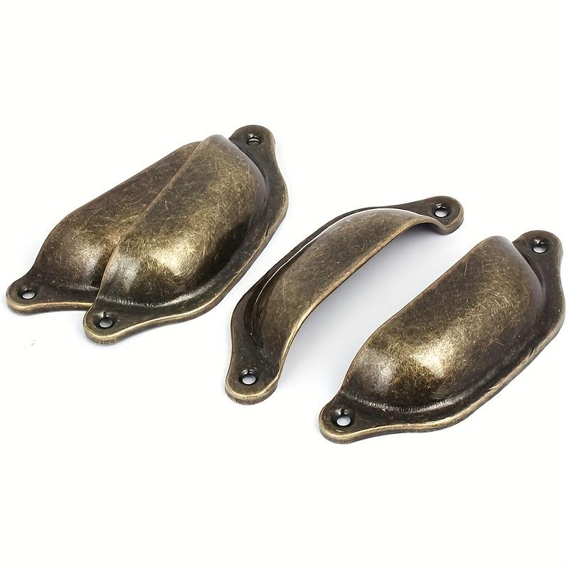 12/20pcs Antique Brass Drawer Knobs, Vintage Cabinet Pulls for Closet, Dresser & Furniture with Screws