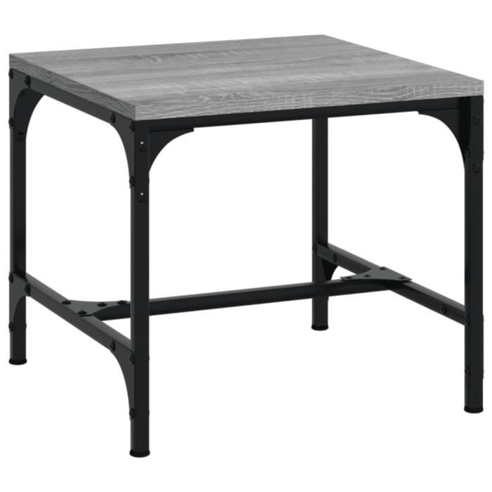 819400 vidaXL Coffee Table Sonoma Grey 50x50x35 Cm Engineered Wood