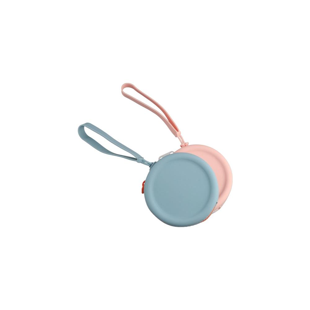 Mini Round Silicone Coin Purse INS Data Cable Storage Bag Creative Lipstick Cosmetic Bag  Women