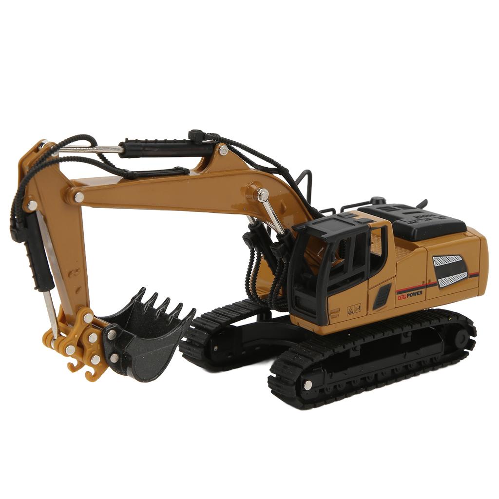 Backhoe Loader Heavy Duty Wheeled Excavator Durable 1: 60 Scale Site Backhoe Digger for Kids Decoration