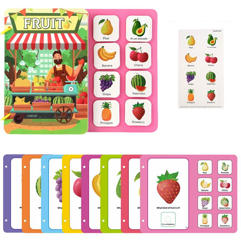 Montessori Repeatedly Sticker Busy Card Book Baby Paste Readings Matching Puzzle