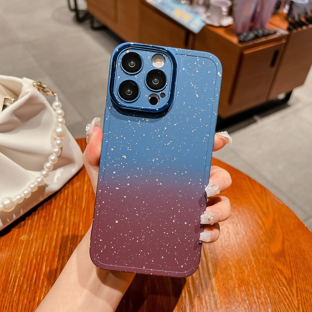 Applicable To Apple 15 ProMax Gradient Phone Case Psychedelic Starry Sky IPhone 14 Creative Lens Film 13 Protection Case