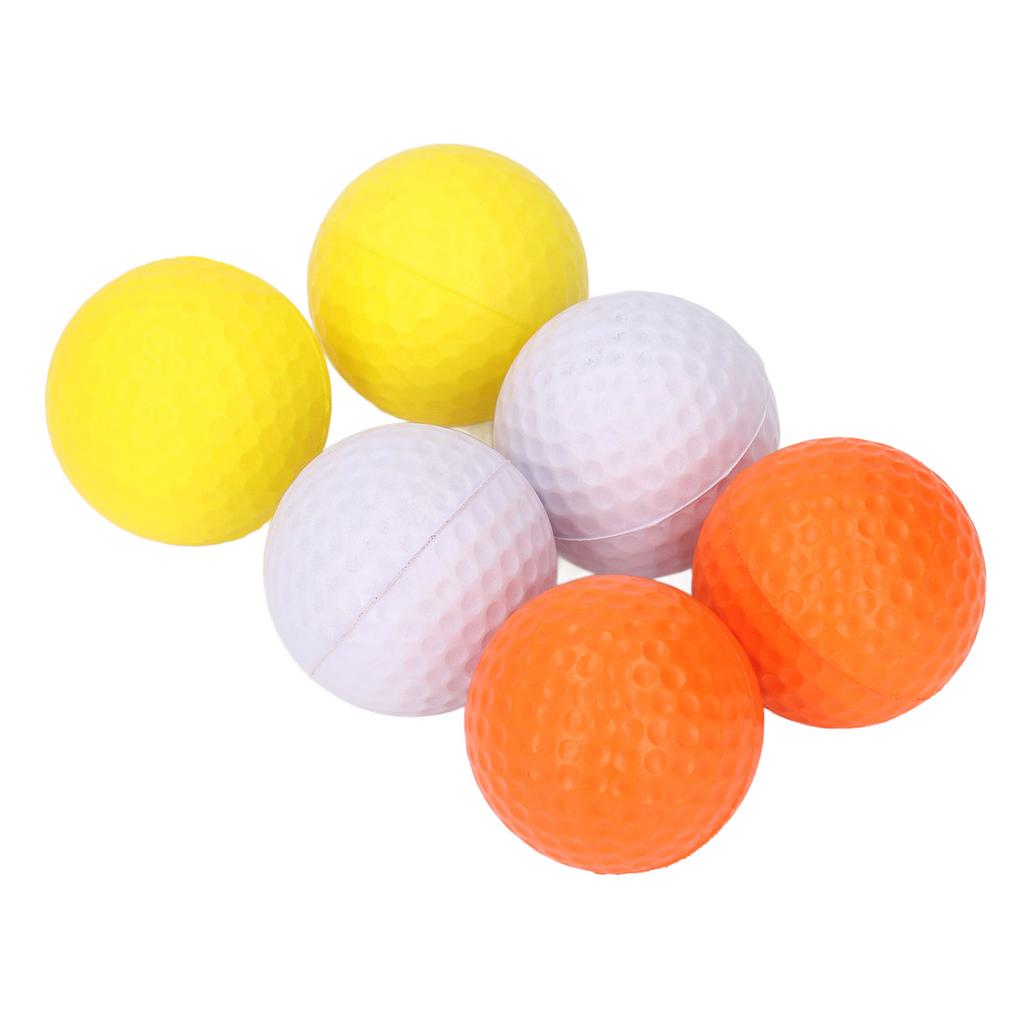 6Pcs Golf Balls Set 3 Colors Textured Surface Balls and PU Storage Pouch Golf Equipment Kit for Golf Enthusiast Training