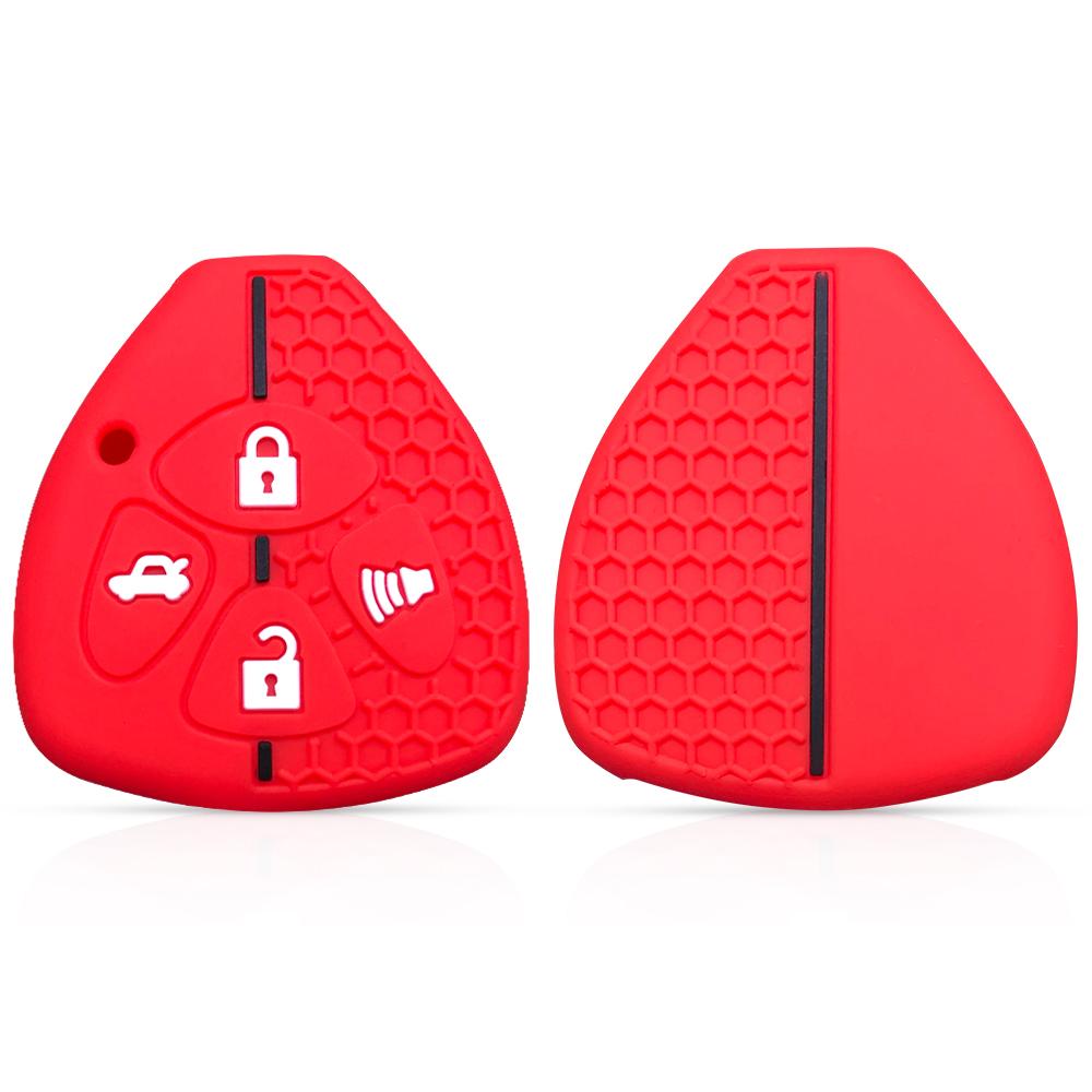 Schlüsselanhängerhülle für Toyota Yaris/Vitz Auris Mk I 2007 Corolla Verso Hilux 7 RAV4 Porte Camry Autoschlüsselhülle Schlüsselanhänger 2/3/4 Tasten