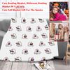 Cute Reading Blanket, Halloween Reading Blanket 50 X 60 Inch, Cute Fall Blanket Gift For The Spooky