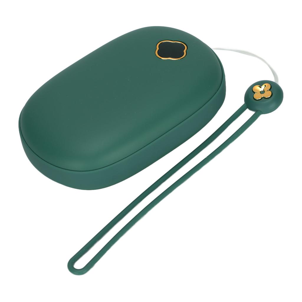 10000mAh Wiederverwendbarer Taschenwärmer Powerbank Tragbarer USB Elektrischer Handwärmer für Camping Grün
