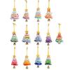 Knitted Christmas Tree Hanging Pendant Decoration With Bell Accent Party Car Interior Decoration