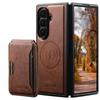 Portafoglio in Pelle Magnetico Forte 2 in 1 Slot Carte Custodia Telefono per Samsung Galaxy Z Fold 7 Supporto Copertura Ricarica Wireless