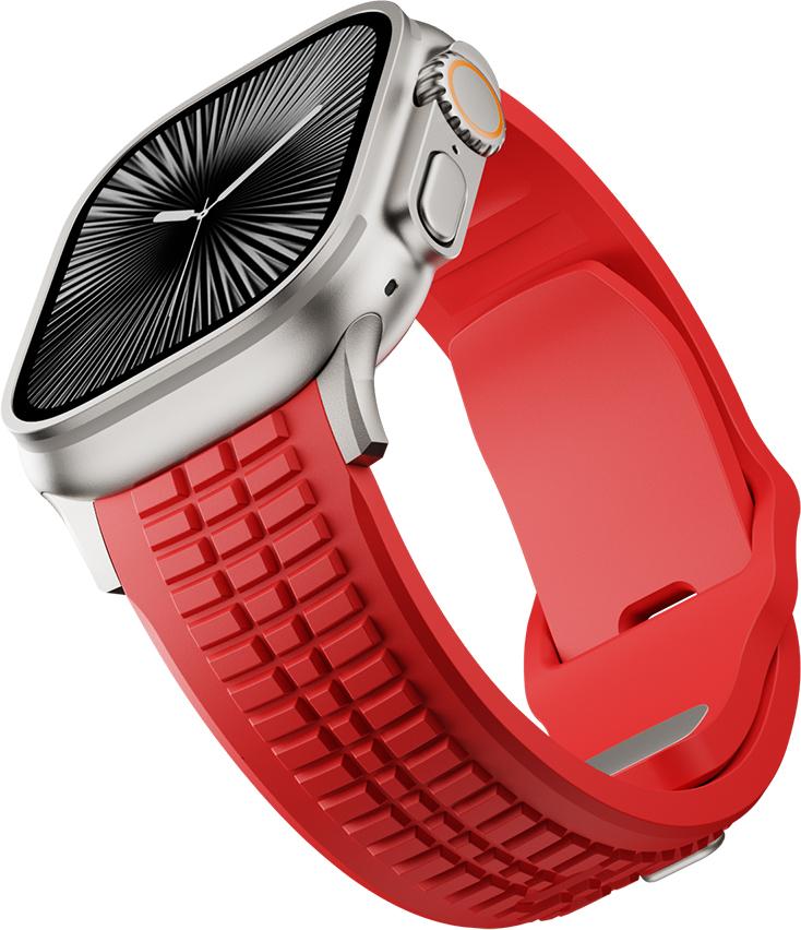 Rubber Watchband For Apple Watch Band Ultra 3 2 1 49mm Sports Silicone Bracelet For iWatch 11 10 9 8 SE 46mm 45mm 44mm Men Strap
