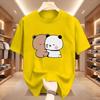 Panda Bear Bubu Dudu Love Hug Graphic T Shirts Harajuku Cartoon Short Sleeve Tshirt Kawaii Fashion Oversized Tshirts Unisex