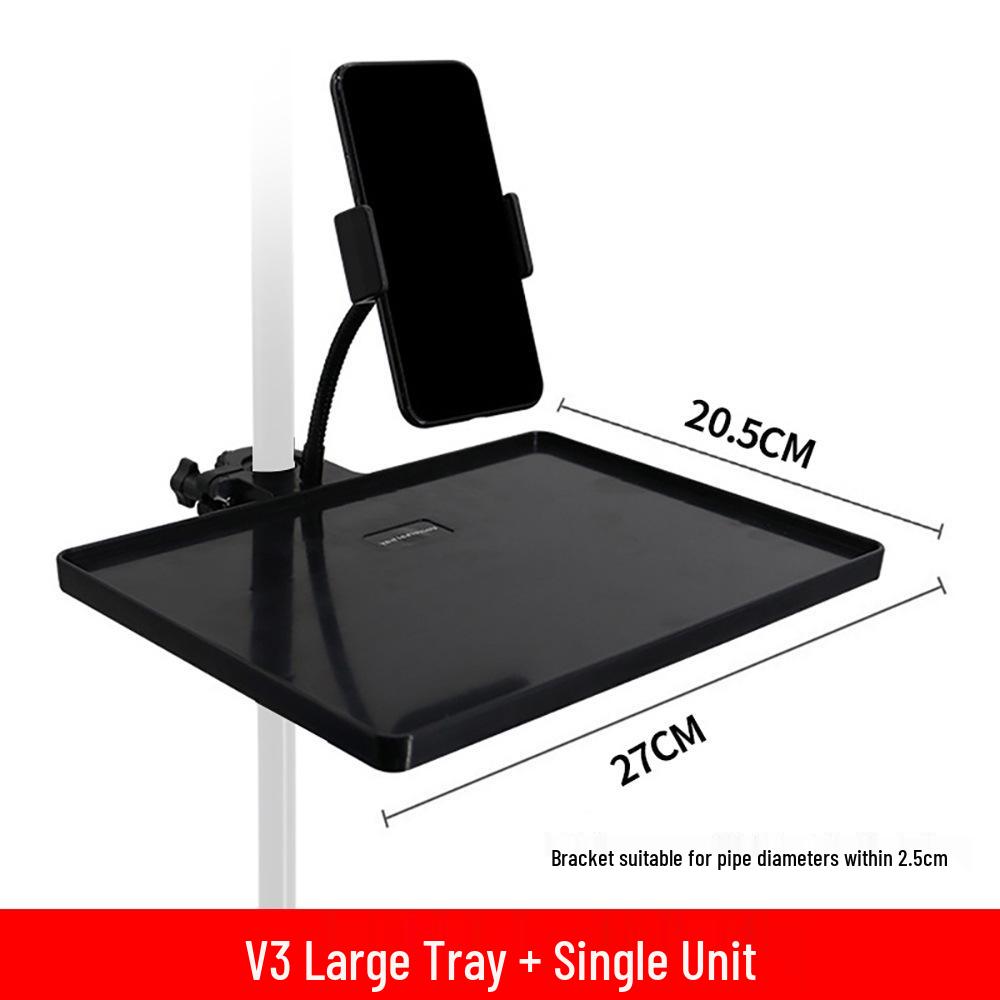 Mobile Phone Tripod with Sound Card, Mic Stand & Tray for Streaming & Photography