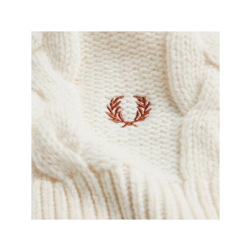★FRED PERRY★ Lambswool cable scarf ecru CFPU2438145560 Fred Perry Lambswool Blended Cable Scarf Ecru Cfpu2438145