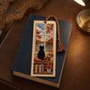 Cross Stitch Bookmark DIY Kit for Adults Beginners, Seasonal Cat Handmade Embroidery Kit, Gifts Lovers, Readers Reading Accessory