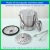 2L Large Capacity Stainless Steel Ice Cube Bucket Double Wall Insulated Ice Bucket Ice Bucket Container