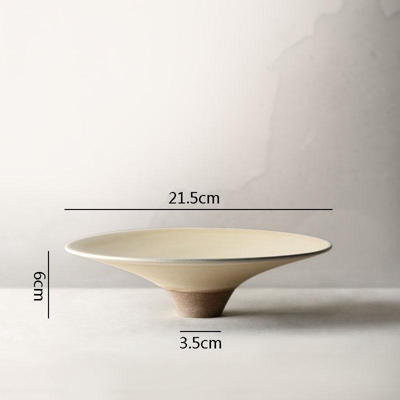 Creative High Foot Ceramic Dinner Plate Steak Plate Dessert Plates Snack Plates Pasta Plates Restaurant Special Tableware