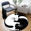 Round Rug Cat Print Bathroom Round Rug Living Room Bedroom Children's Study Round Rug Floor Mat