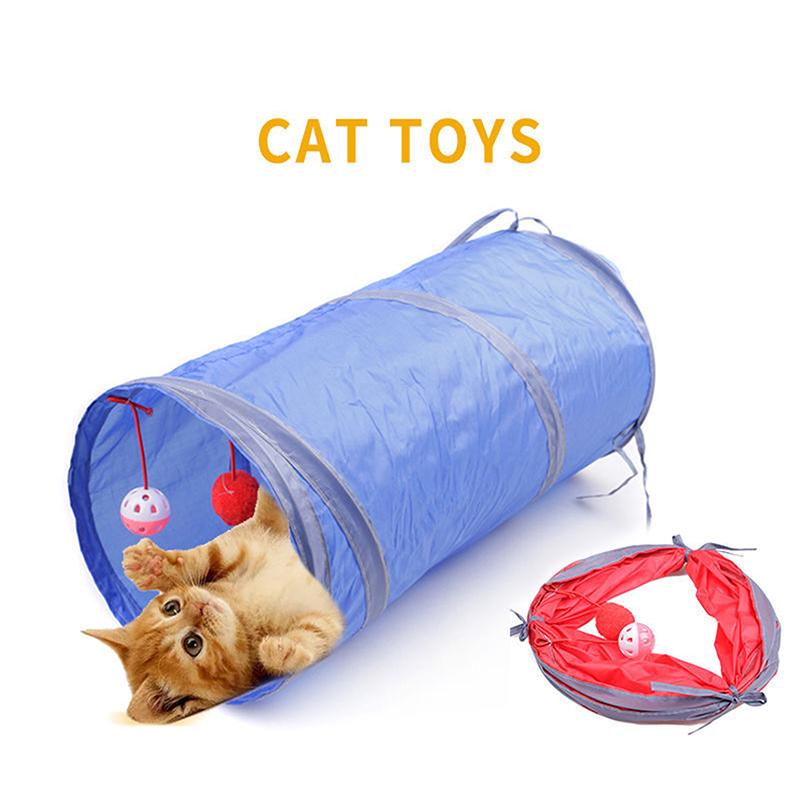 cat play tubes