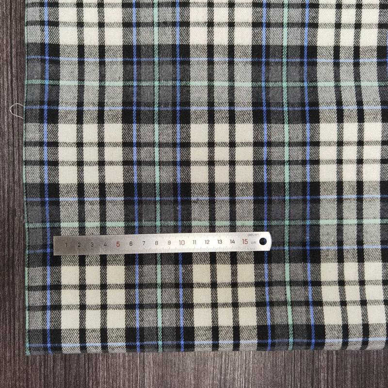 Children's Twill Plaid Flannel Shirt Fabric - Yarn Dyed, Brushed Cotton