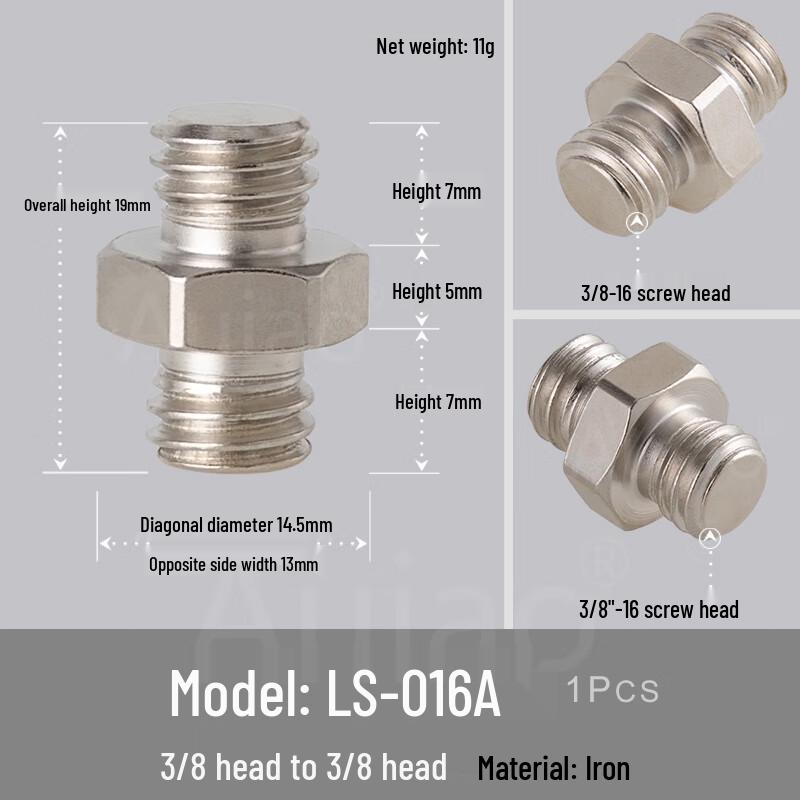 TEXIAN 3/8  Male to Male Screw Adapter for Photography (10-Pack)
