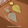 Europäische und amerikanische übertriebene super funkelnde Krallenketten-Serie diamantbesetzte Strass-Fächer-Pfirsichherz-Quaste Ohr
