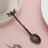 Vintage Dessert Spoon Zinc Zinc Zinc Alloy Teaspoon Stirring Spoon Dragonfly Coffee Spoon  Cake