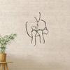 Vintage Couple Metal Wall Art Iron Wire Sculpture Powder Coated Home Decor Gift