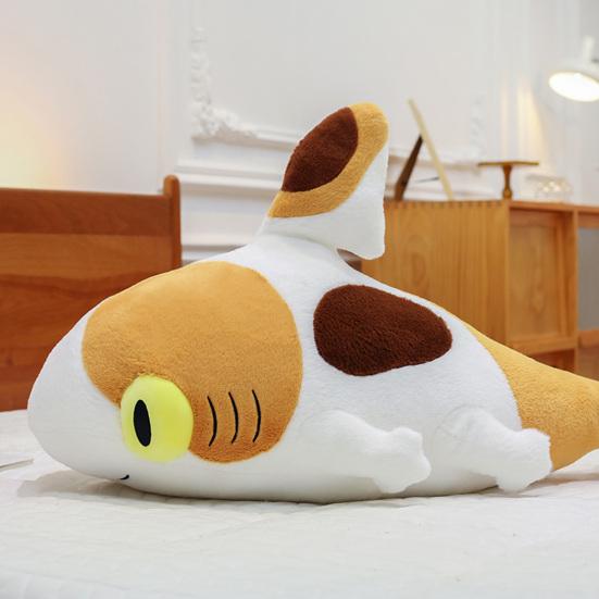 Hai-Katze Puppe Plüschtier 70cm Hai-Katze Kombiniert Stofftier Multifunktionale Schlafkissen Weich Stressabbau Geschenk für Frauen Kinder