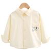 2024 Boys' Long Sleeve White Shirt - Stylish Spring/Autumn Wear for Kids