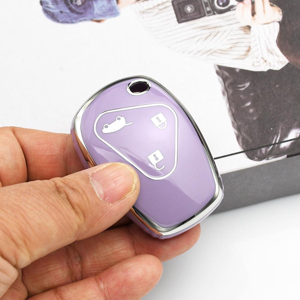 Silver Edge TPU Car Key Case Shell Fob Keyless Protector For Renault Dacia Trafic Clio Lll Logan Duster For Nissan terrano 3 Almera Opel Vivaro