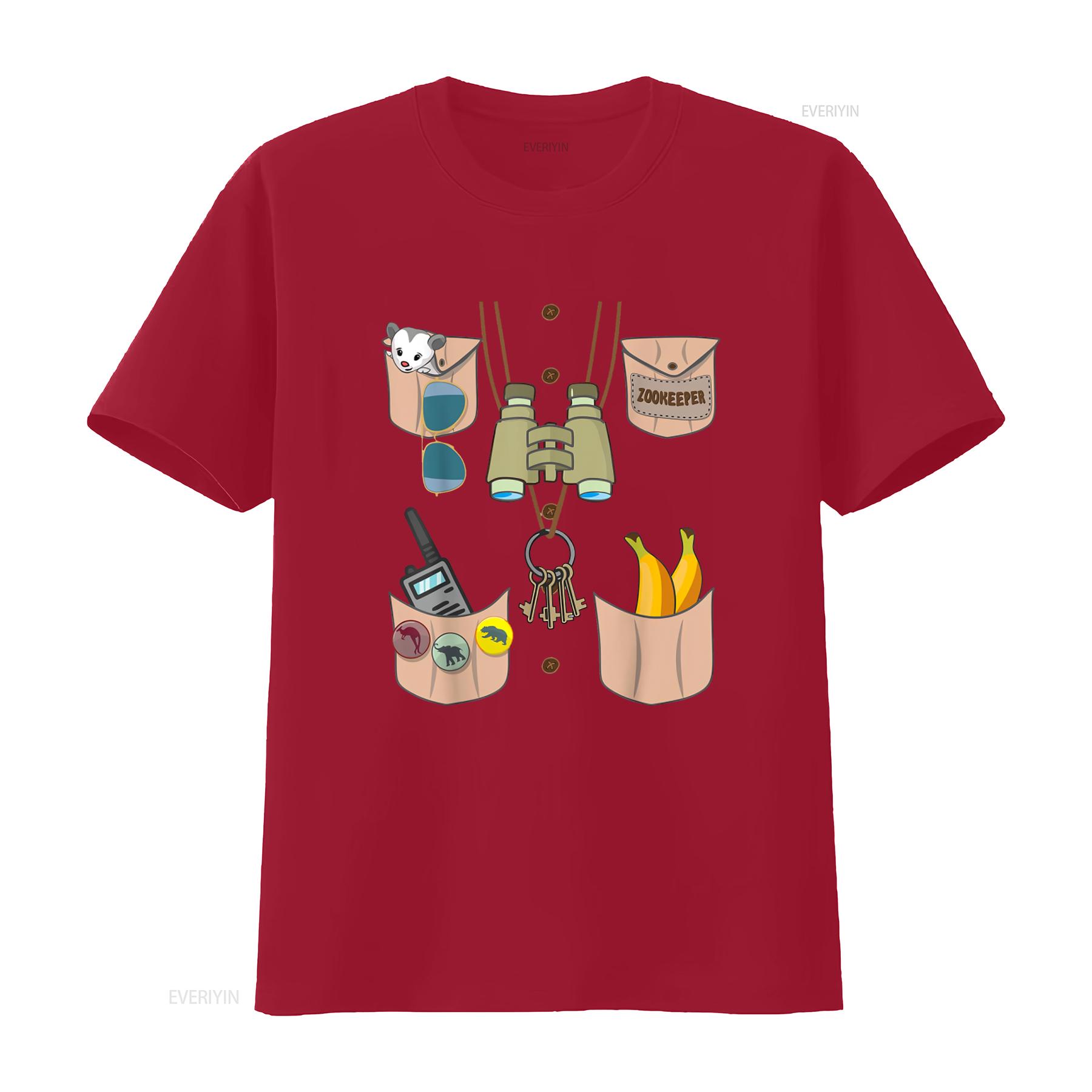 

Zoo Keeper Costume Funny Halloween Boys Girls Zookeeper T Shirt vintage Washed Slightly Casual Top For Everyday Wear Stylish S