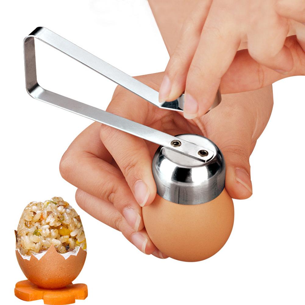 304 Stainless Steel Egg Shell Opener Cutter Cracker Separator for Removing Raw Soft or Hard Boiled Eggs