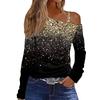Womens Long Sleeve Off Shoulder Casual Tops Shirts Spring Fashion Comfort T Shirt