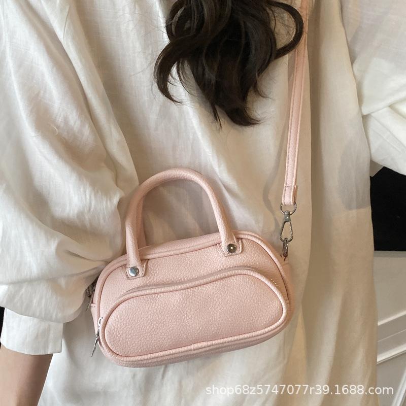 Mini shoulder small bag women's 2025 summer new women's bag popular fashion messenger bag textured portable small square bag