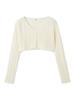 Ribbed Sheer Cardigan SWNT254048IVR0