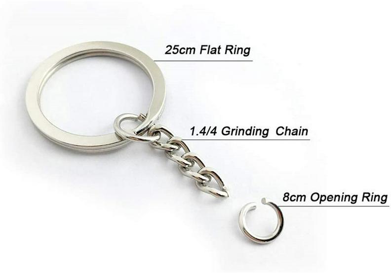 DIY Jewelry Keychain Kit with Extension Chain, Jump Ring, Keyring, and Bag Pendant Buckle