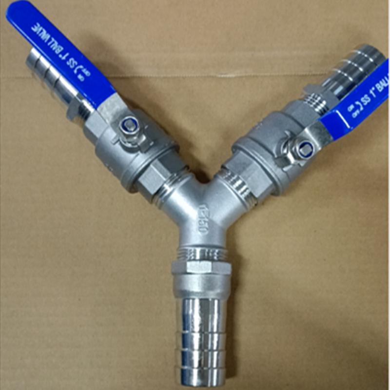 Brass Push-to-Connect Ball Valve Reducing Tee for Water Pipes (Sizes: 6/8/10/12/14/16mm)