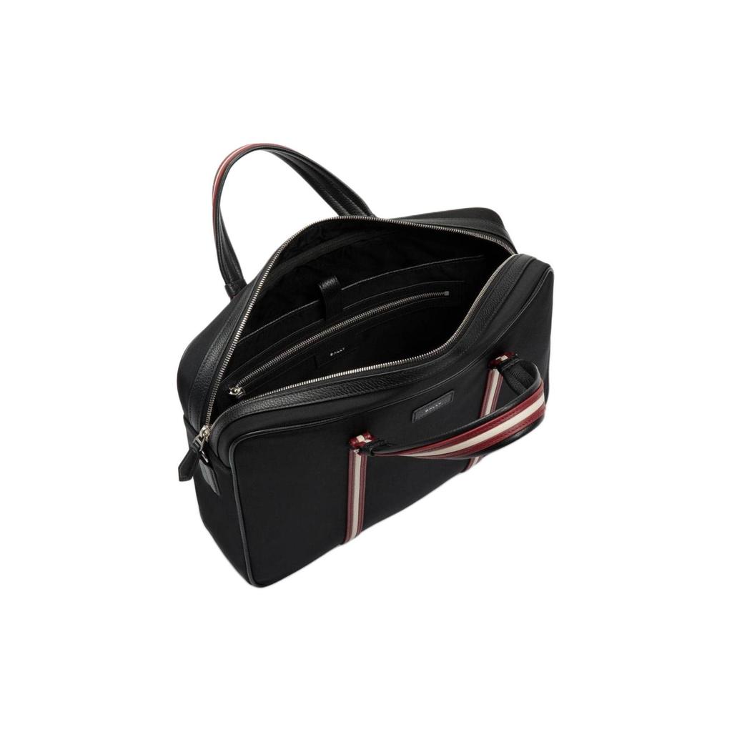 Bally Logo Double Zipper Nylon Shoulder Crossbody Bag Men bags Black 6306626