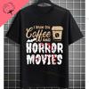 Retro Lets Watch Horror Movies Design Halloween Movie Lovers Graphic Tshirt Short Sleeve 100cotton Originality Casual Tshirt