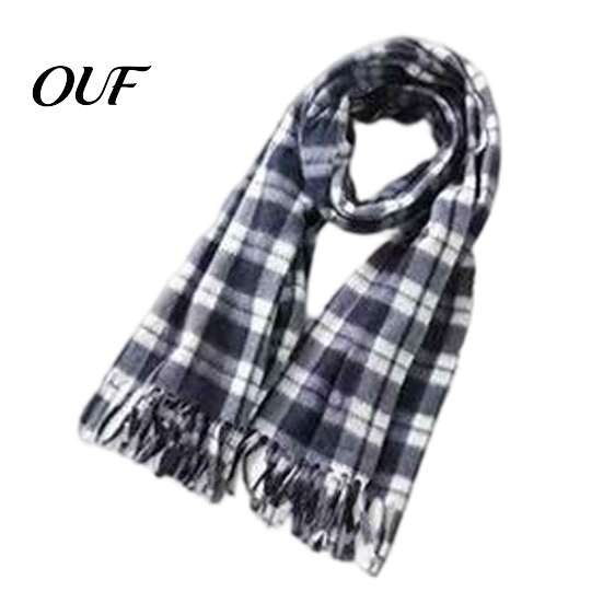 Cashmere Feel Warm Neck Scarf Classic Plaid for Women, Soft Cashmere-like Winter Shawl British Style Tartan with Tassels, Large Wrap Coats Sweaters